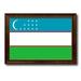 Spot Color Art 'Uzbekistan Country Flag' Framed Graphic Art Print on Canvas Plastic/Acrylic in Green | 19 H x 27 W x 1 D in | Wayfair 6689BG1927