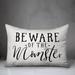 The Holiday Aisle® Bettina Beware of the Momster Lumbar Pillow Cover Polyester | 8 H x 14.5 W x 1 D in | Wayfair 6337D176EEEB475A8EAFC556EA324C1C