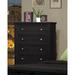 Canora Grey Barret 5 Drawer Chest Wood in Black | 53.5 H x 36.25 W x 18.5 D in | Wayfair 410B7C035D94439F82CA426A175B00CD