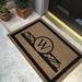 Canora Grey Blythdale All-Weather Personalized Non-Slip Outdoor Door Mat Synthetics in White/Black/Brown | 36" x 24" | Wayfair