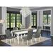 Alcott Hill® Mariann 7 - Piece Extendable Rubber Solid Wood Dining Set Wood/Upholstered in White | Wayfair 8600B81E0D634E4AA8B1BB09BFF0E26B