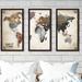 Williston Forge 'Scrap Metal'3 Piece Framed Graphic Art Set Plastic/Acrylic in Brown/Gray | 25.5 H x 40.5 W x 1 D in | Wayfair