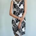 Anthropologie Dresses | Anthropologie Beaded Zebra Dress | Color: Black/White | Size: M