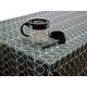 Jolee Fabrics Wipe Clean PVC Vinyl and Oilcloth Table Cloth Orla Kiely Linear Stem Cool Grey 132cm x 240cm (53' x 95") Rectangle