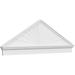 Ekena Millwork 74 W x 25-3/8 H x 2-3/4 P (Pitch 6/12) Peaked Cap Sunburst Architectural Grade PVC Combination Pediment