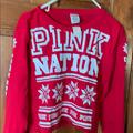 Pink Victoria's Secret Tops | New Pink Nation Red Cropped Shirt S Nwt | Color: Red | Size: S