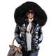 Roiii Womens Ladies Quilted Winter Coat Coat Hood Down Jacket Parka Outwear Size 8 14 20 (20, Black Black)