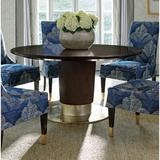 Lexington Carlyle Waldorf Round Dining Table Plastic/Acrylic/Wood/Metal in Brown | 29.5 H x 60 W x 60 D in | Wayfair 736-875C