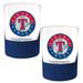 Texas Rangers 2-Pack 14oz. Rocks Glass Set with Silcone Grip