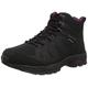 Hi-Tec Raven MID WP Womens High Rise Hiking Boots, Black (Black/Grape Wine 21), 5 UK