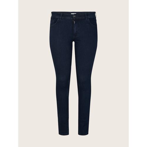 TOM TAILOR Damen Plus - Skinny Jeans, blau, Gr. 46