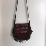 American Eagle Outfitters Bags | American Eagle Outfitters Fringe Crossbody Purse | Color: Brown/Pink | Size: Os