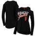 Women's G-III 4Her by Carl Banks Black San Francisco Giants Crackerjack Cold Shoulder Long Sleeve T-Shirt