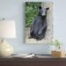 East Urban Home 'Black Bear Cub Leaning Against Tree, Orr, Minnesota' Photographic Print on Wrapped Canvas in Black/Gray/Green | Wayfair