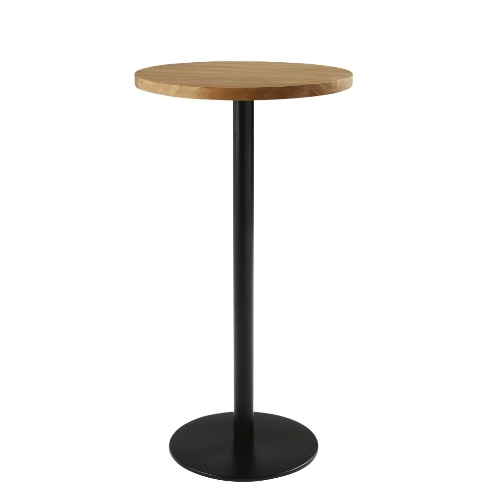 Pied de table haute en métal noir H100