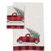 The Holiday Aisle® Jacobson Tartan Truck w/ Tree Decorative 2 Piece Polyester Hand Towel Set Polyester | Wayfair 680DE844C22E41A49EAB845606988C60
