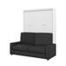 Nebula 2-PC Queen Wall Bed & Sofa Set in White & Grey - Bestar 25721-000017