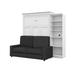 Versatile 3-PC Queen Wall Bed, Storage Unit & Sofa Set in White & Grey - Bestar 40780-000017