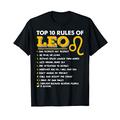 Funny Top 10 Rules Of Leo Leo Zodiac Birthday Leo Zodiac T-Shirt