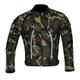 New Men's Motorcycle Motorbike Jacket Waterproof Textile with CE Armoured Green Camouflage (S)