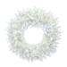 Vickerman 631706 - 48" Flkd Cedar Wreath 3mm Twinkle 600PW (G197248LEDTW) White Colored Christmas Wreath