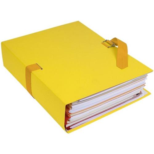 10er-Pack Dokumentenmappe »Papier toillé« gelb, EXACOMPTA, 24×32 cm