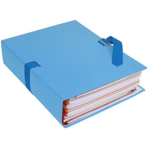 10er-Pack Dokumentenmappe »Papier toillé« blau, EXACOMPTA, 24×32 cm