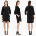 Madewell Dresses | Madewell Leather Trim Pique Ponte Dress | Color: Black | Size: M