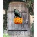 The Holiday Aisle® Spooky Pumpkin Halloween Cat Wooden Door Hanger Wood in Brown/Orange | 24 H x 18 W x 0.25 D in | Wayfair