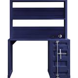 Beachcrest Home™ Egon Desk w/ Hutch Wood/Metal in Blue | 60 H x 47 W x 24 D in | Wayfair 64AD0B60AEC74371A3445D8B99130C94
