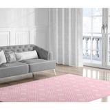 Pink 48 x 0.08 in Area Rug - Wrought Studio™ Verrett Criss Cross Diamonds Power Loom/Beige Rug Polyester | 48 W x 0.08 D in | Wayfair