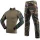 Men's Tactical Suit Combat Shirt and Pants Set Long Sleeve Ripstop Multicam Airsoft Clothing Woodland BDU Hunting Military Uniform, Jungle Camo, M