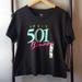 Levi's Tops | 80's Theme Levi's 501 Blues Black Crop T-Shirt | Color: Black | Size: Xl