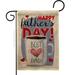 Breeze Decor Happy Best Dad Day Father's Impressions 2-Sided Burlap 18.5 x 13 in. Garden Flag in Gray | 18.5 H x 13 W in | Wayfair