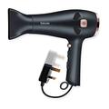 Beurer Style Pro HC55 Hair Dryer With Cable Rewind, 2000-Watt Hair Dryer With Integrated Ion Function, Slim Nozzle Attachment & Volume Diffuser Attachment, 3 Heat Settings, 2 Speed Settings- Black
