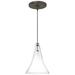 Melrose II 7 1/2" Wide Clear Glass Freejack Mini Pendant