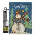 Breeze Decor Winter Snow Day Wonderland Impressions 2-Sided Polyester 19 x 13 in. Flag Set in Blue | 18.5 H x 13 W in | Wayfair