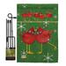 Breeze Decor Callin All Cardinals Winter Wonderland Impressions 2-Sided Polyester 19 x 13 in. Garden Flag in Green | 18.5 H x 13 W x 1 D in | Wayfair