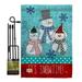 Breeze Decor It's Snowtime Winter Wonderland Impressions 2-Sided Polyester 18.5 x 13 in. Flag Set in Gray/Green/Red | 18.5 H x 13 W in | Wayfair