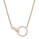 Swarovski Symbolic necklace, Hand, White, Rose gold-tone plated