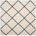 Hudson Shag Collection 7' X 7' Square Rug in Ivory And Slate Blue - Safavieh SGH281T-7SQ
