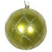 Vickerman 613764 - 4.75" Lime Candy Glitter Net Ball Christmas Tree Ornament (3 pack) (MT198173D)