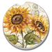 Fleur De Lis Living Absorbent Stone Tuscan Sunflower Car Coaster Stoneware in Yellow | 0.8 H x 2.6 D in | Wayfair DED50433039A4572BCB408BB70C2944A