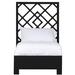 David Francis Furniture Darien Low Profile Standard Bed Wood in Black/Brown | 64 H x 42 W x 80 D in | Wayfair B4507BED-T-S129