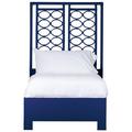 David Francis Furniture Infinity Low Profile Standard Bed Wood/Wicker/Rattan in Blue | 66 H x 42 W x 78.5 D in | Wayfair B5085BED-T-S137