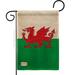 Breeze Decor Wales of the World Nationality Impressions Decorative Vertical 2-Sided 1'5 x 1 ft. Garden Flag in Brown/Green/Red | Wayfair