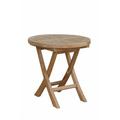 Arlmont & Co. Horstfried Solid Wood Outdoor Side Table Wood in Brown/White | 20 H x 20 W x 20 D in | Wayfair 15895E5109E84C3391A0DF4CEA5F924B