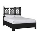 David Francis Furniture Lattice Back Platform Bed Upholstered, Rattan in Black | 60 H x 85 D in | Wayfair B4027BED-TXL-S129