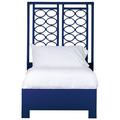 David Francis Furniture Infinity Low Profile Standard Bed Wood/Wicker/Rattan in Blue | 66 H x 83.5 D in | Wayfair B5085BED-TXL-S137