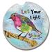 Red Barrel Studio® Absorbent Pretty Bird Car Coaster Stoneware in Blue | 0.8 H x 2.6 D in | Wayfair 0363F830C3FA4ABFAECFAFB1AB5D9D54